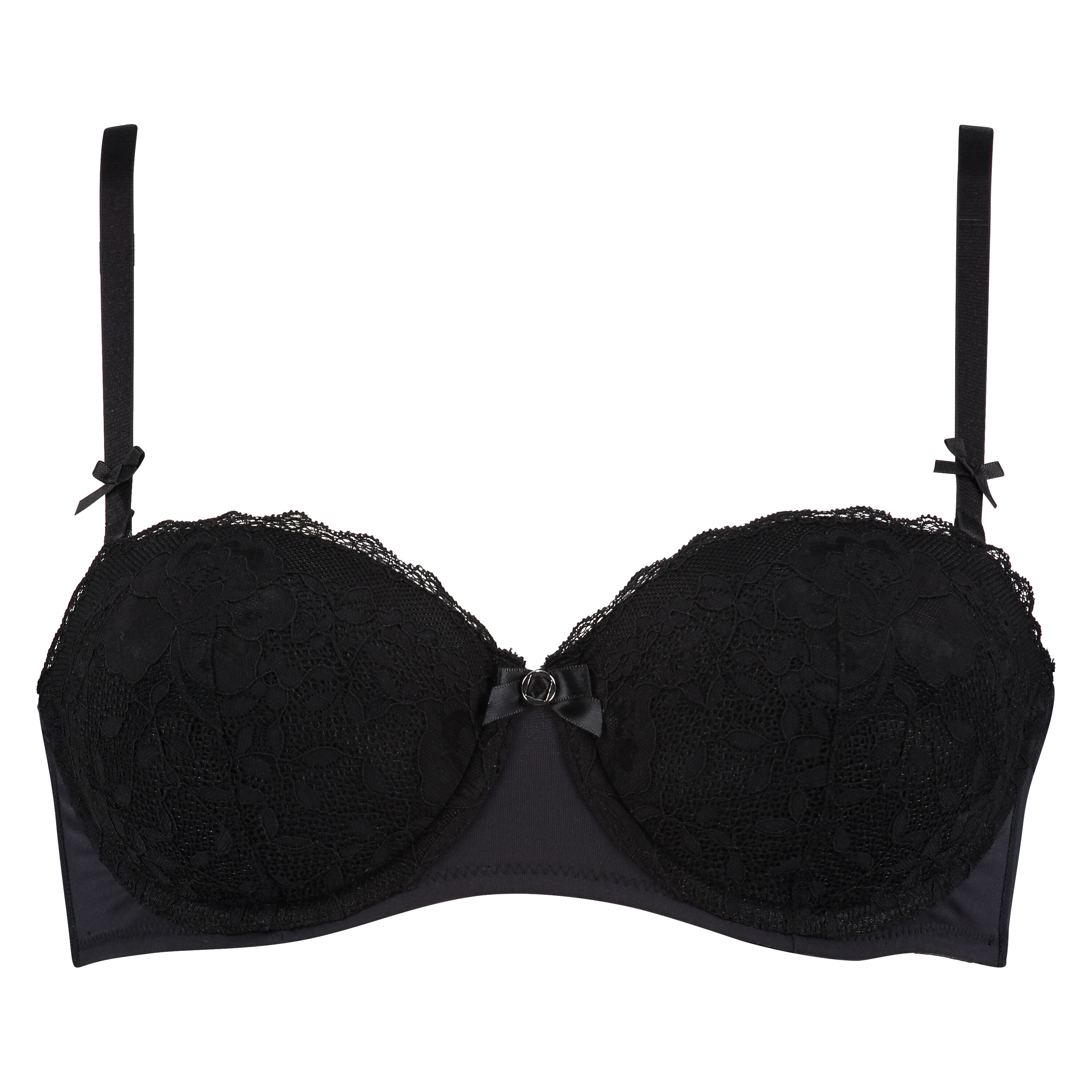 Soutien-gorge &agrave; armatures pr&eacute;form&eacute; sans bretelles Maya, Noir
