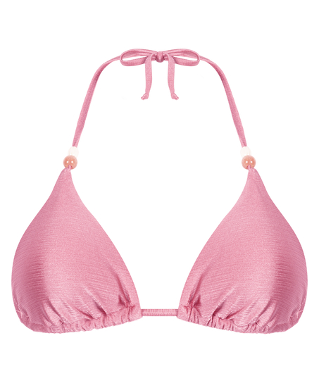 Haut de bikini triangle Kallua, Rose