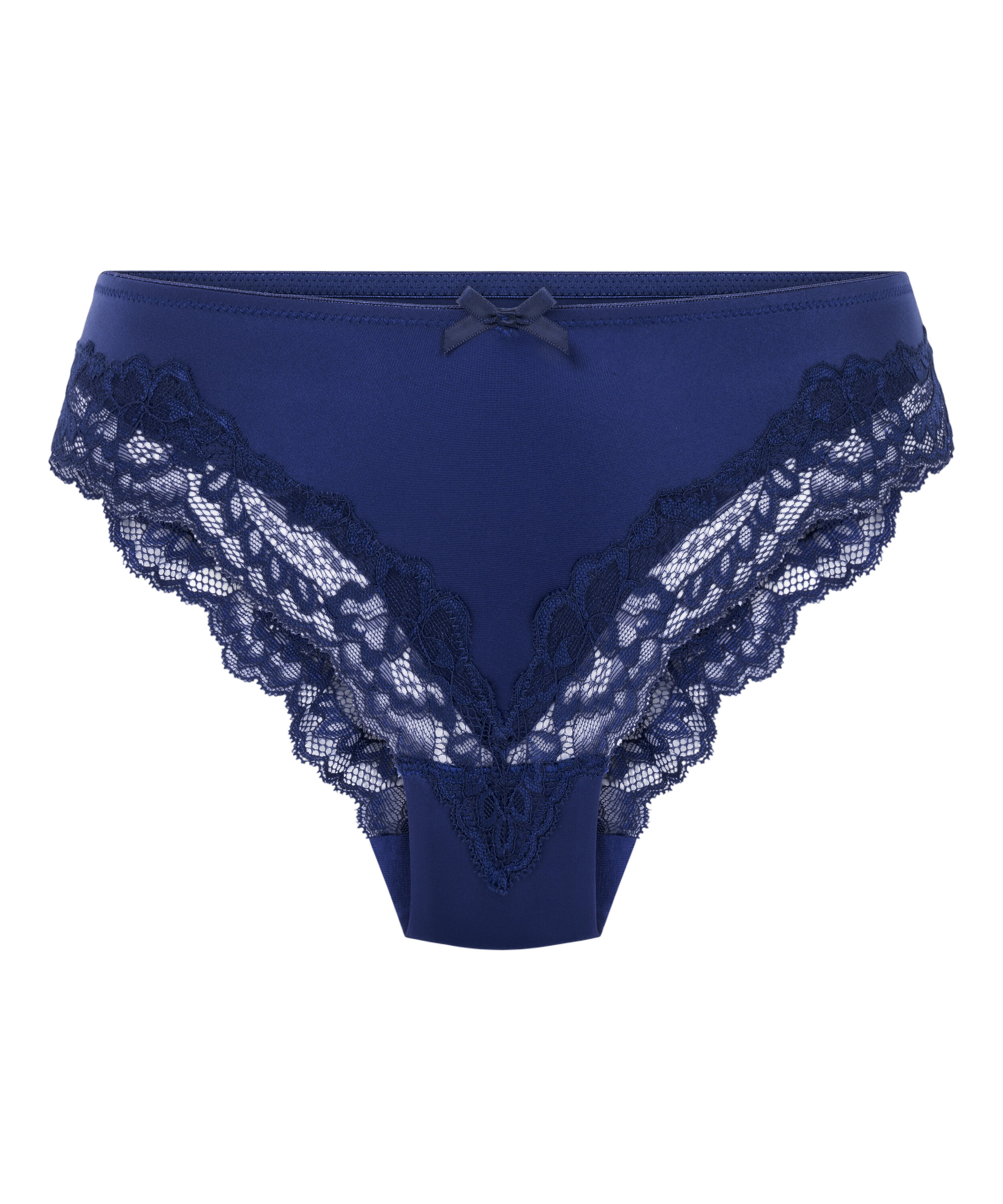 Slip br&eacute;silien Lace & Shine, Bleu
