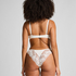 Culotte br&eacute;silienne jambe haute Caro, Blanc