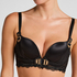 Soutien-gorge à armatures longline push-up préformé Avela, Noir