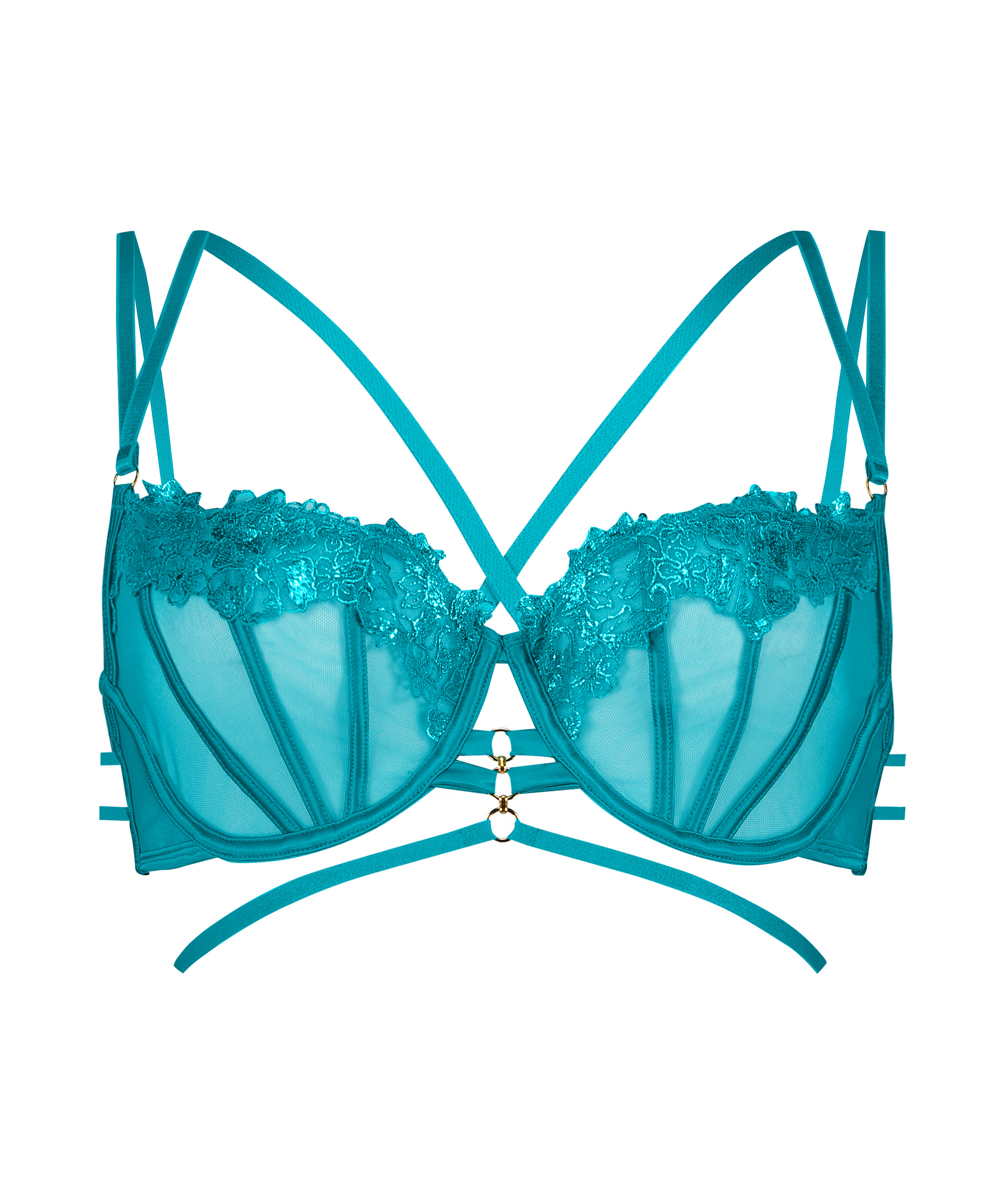 Soutien-gorge à armatures non-préformé Eros, Bleu, main