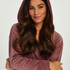 Peignoir court Velours, Violet