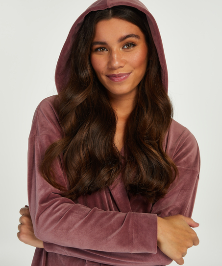 Peignoir court Velours, Violet