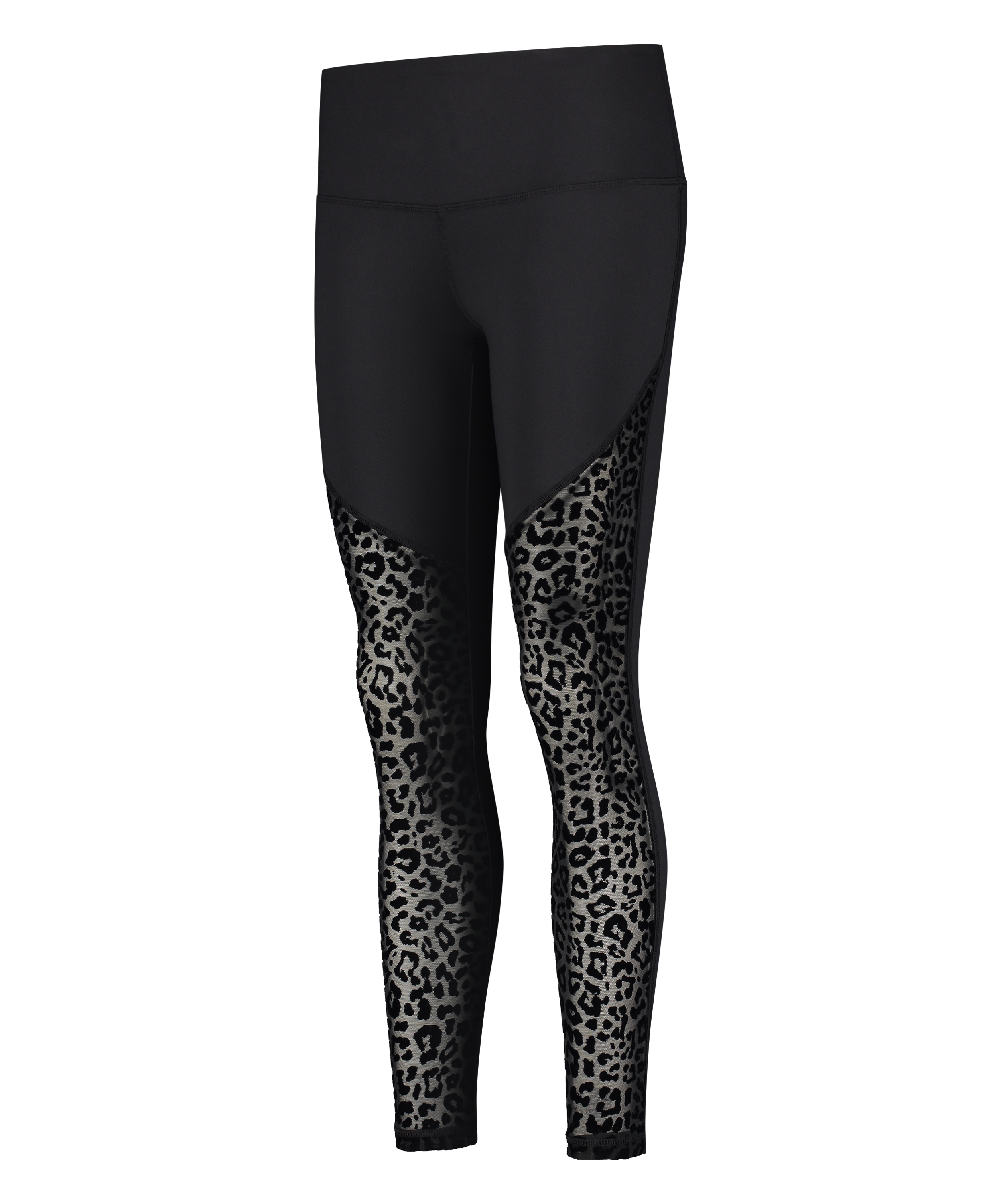 Legging de sport en flocage léopard taille haute HKMX, Noir, main
