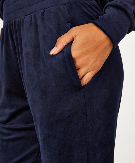Pantalon de jogging Velours, Bleu