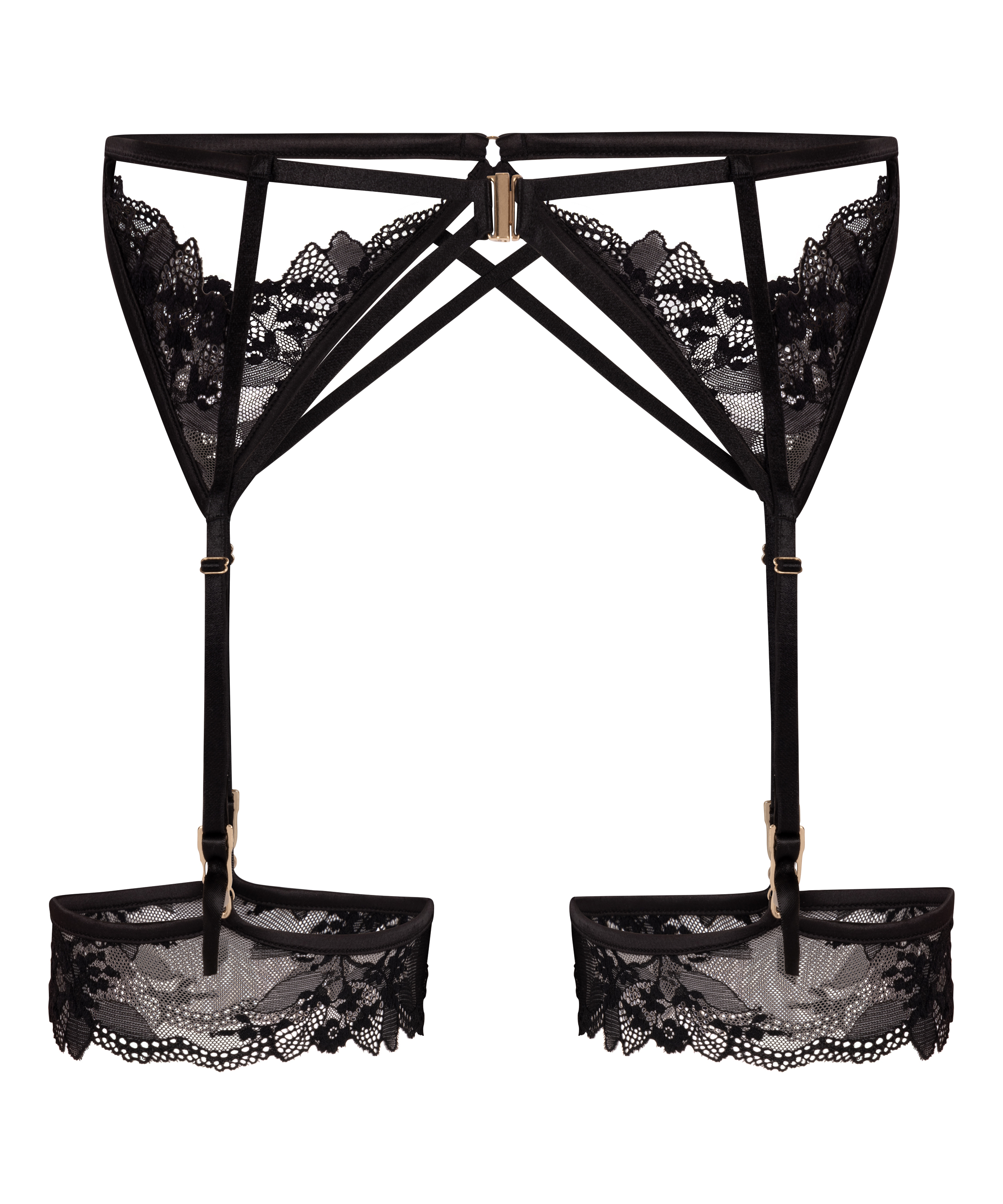 Porte-jarretelles Amari, Noir, main