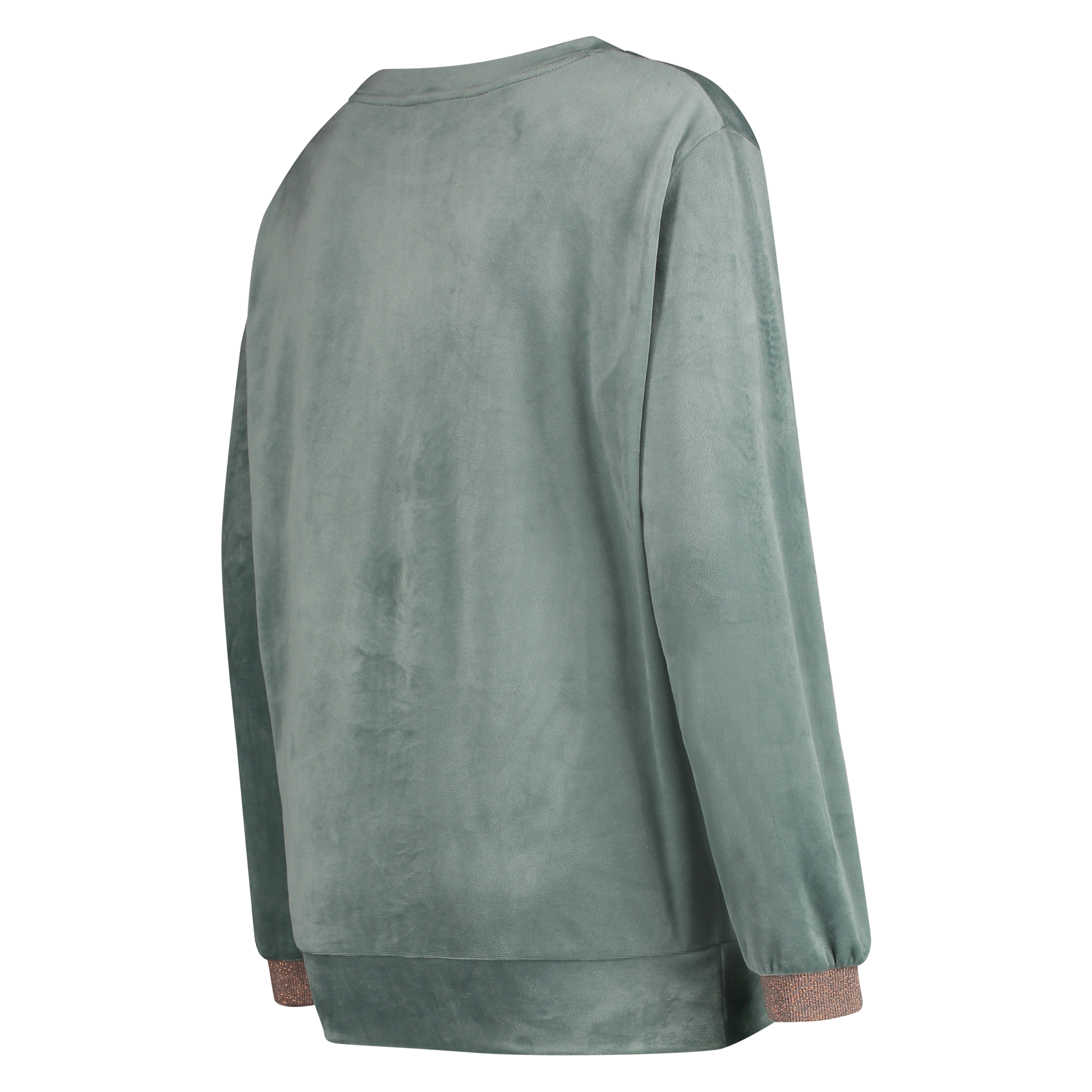 Top de grossesse en velours, Vert, main