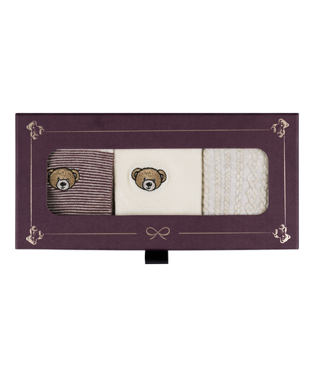 3 paires de chaussettes Giftpack, Blanc