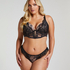 Soutien-gorge à armatures longline push-up préformé Daphne, Noir