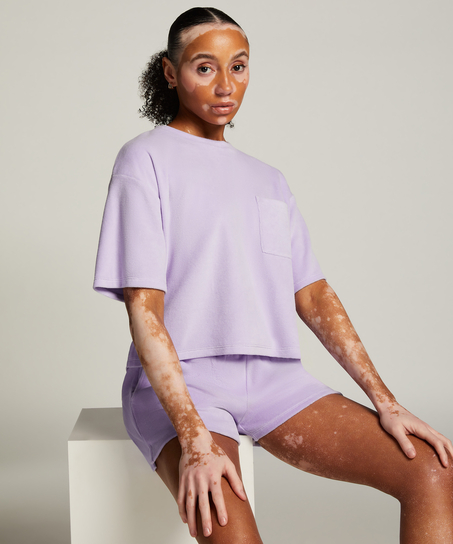 Short Velours Pocket, Violet