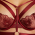 Soutien-gorge à armatures non-préformé longline Oxana, Rouge