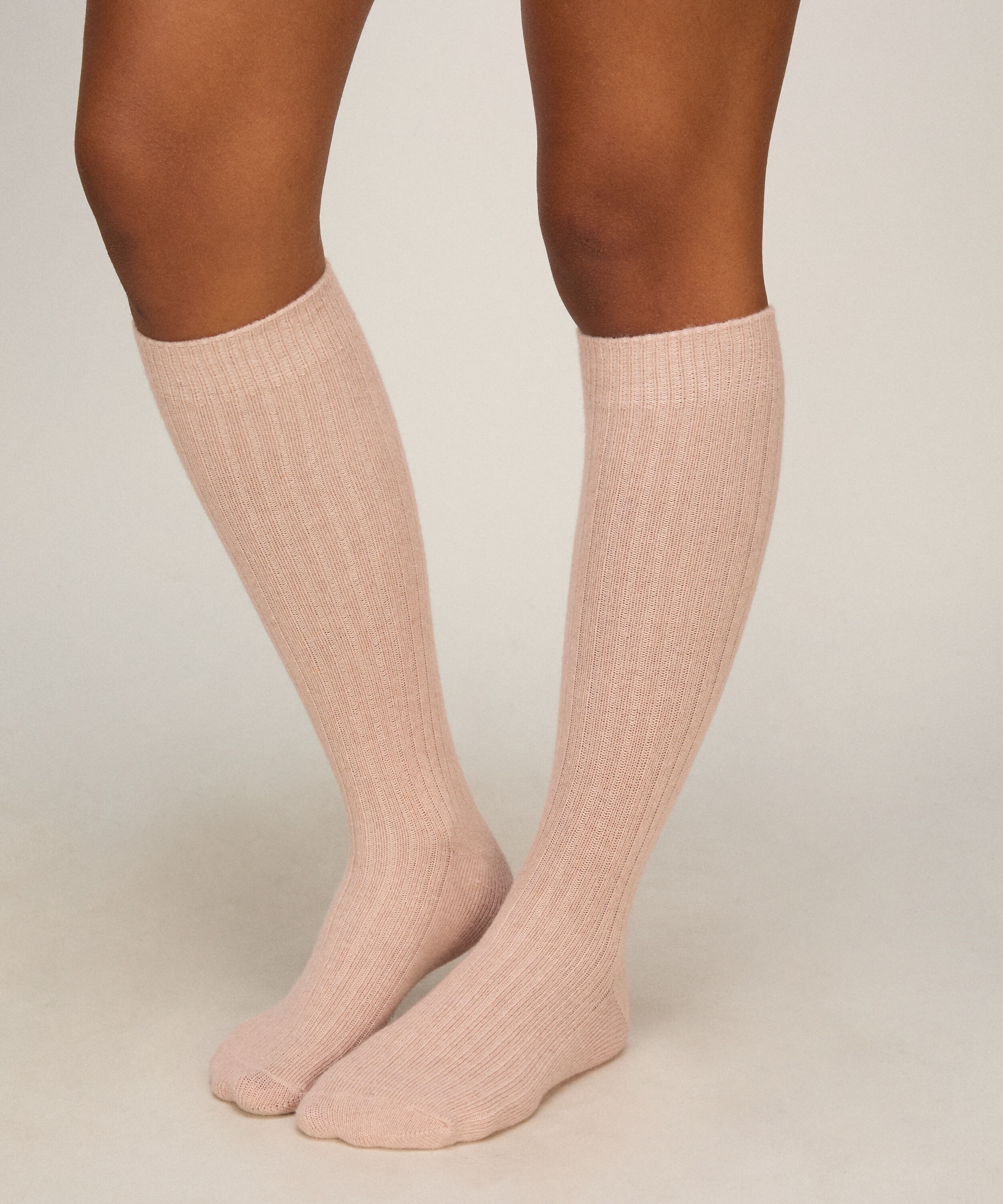 Chaussettes Mélangées Cachemire, Rose Chaussettes Mélangées Cachemire, Rose