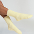 Chaussettes duveteuses Liv, Jaune