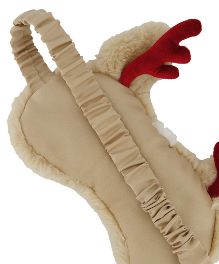 Masque de nuit fausse fourrure, Beige