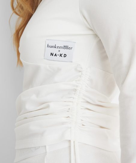 Top Xenia HKM x NA-KD, Blanc