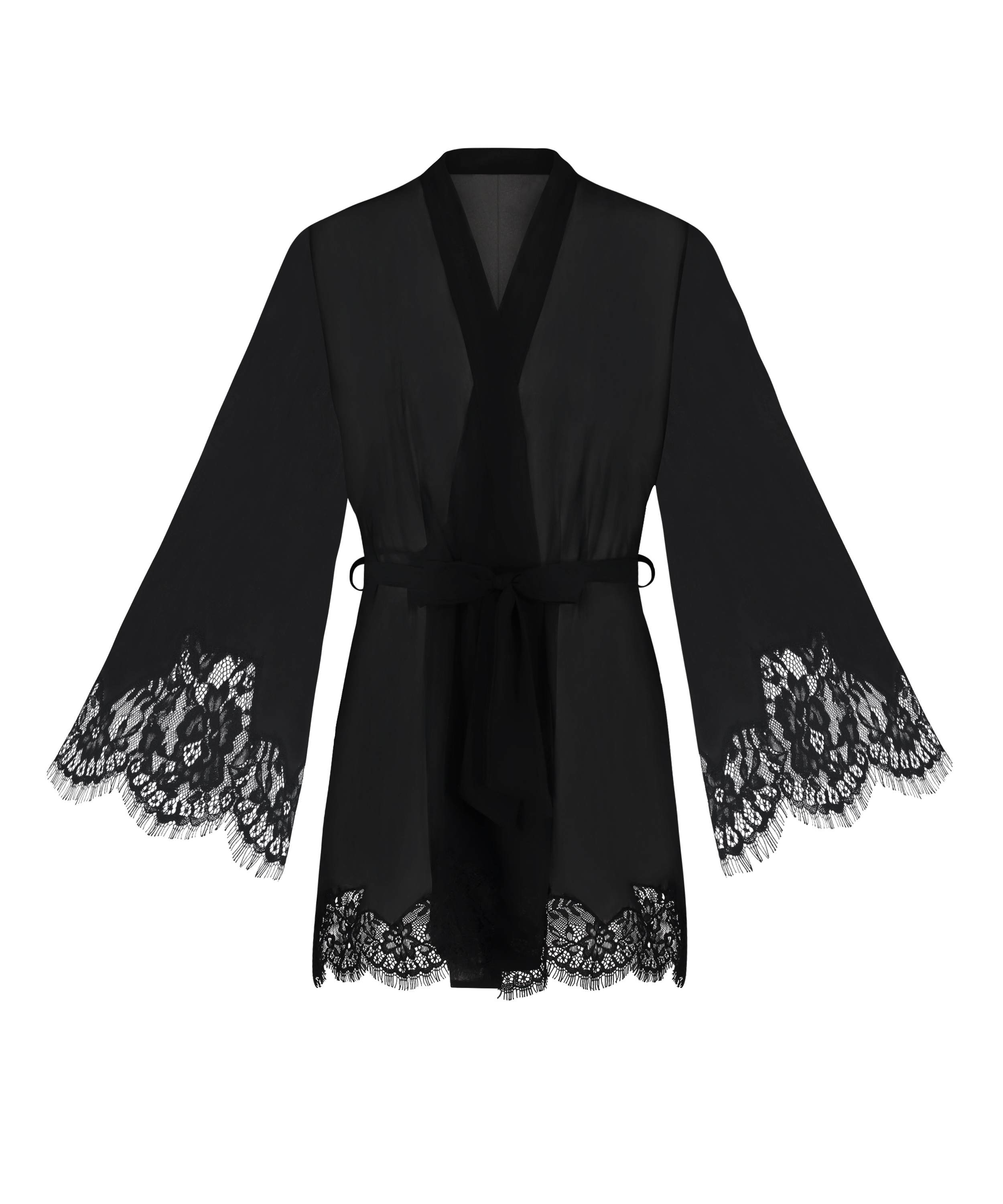 Kimono Satin, Noir, main