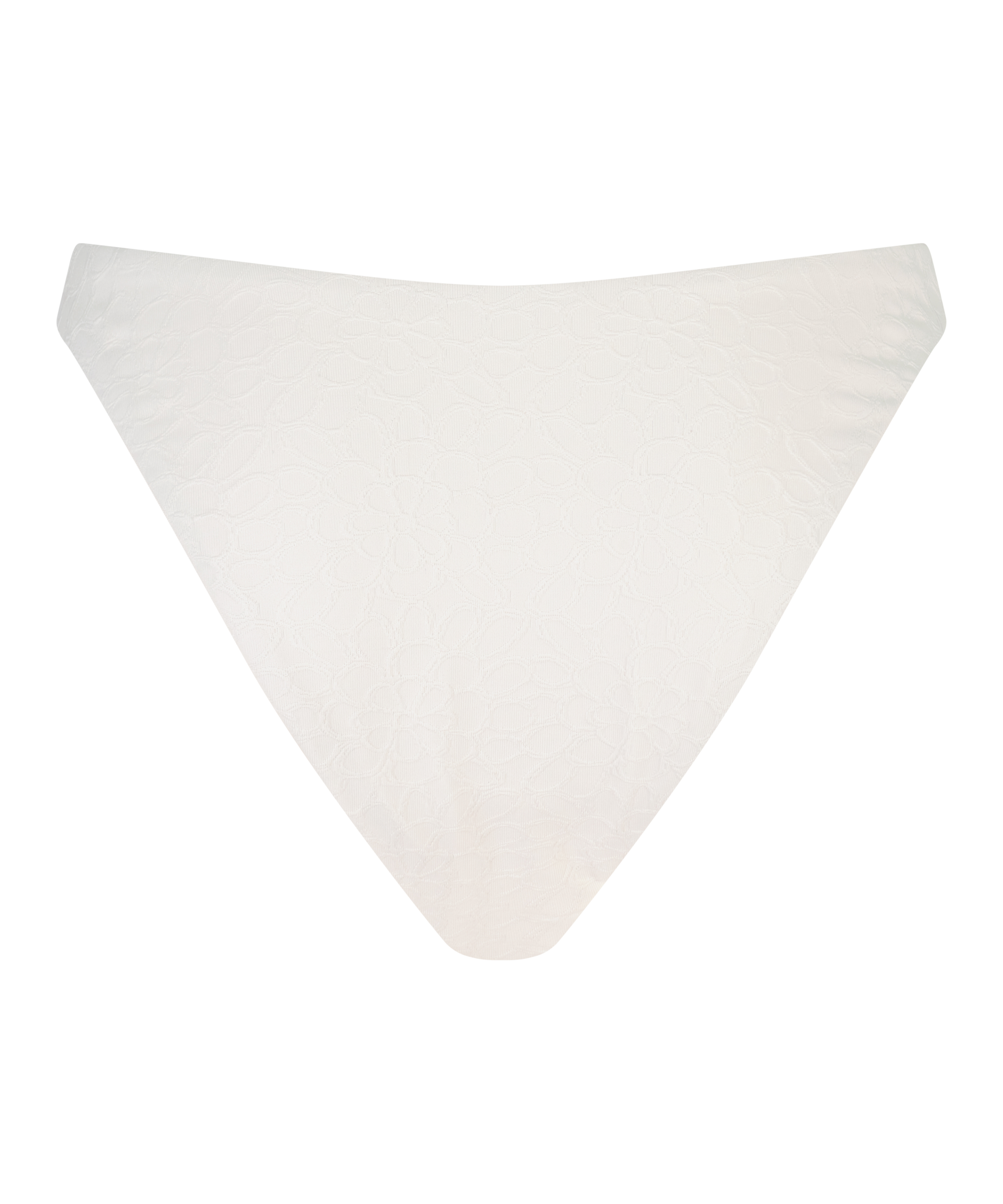 Bas de bikini à taille haute Sri Lanka, Blanc, main