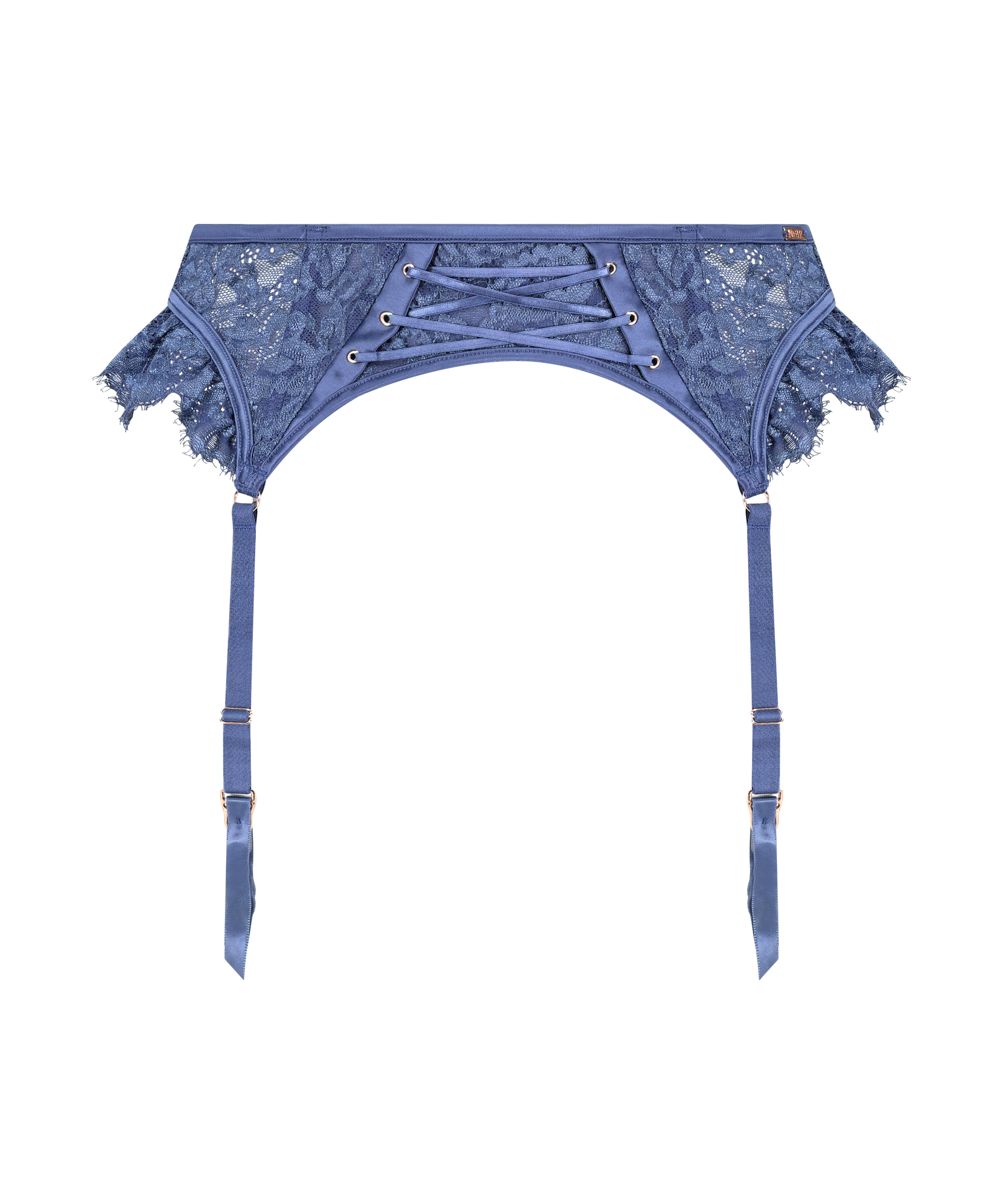 Porte-jarretelles Daan, Bleu, main