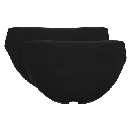 Lot de 2 slip Kim Cotton, Noir