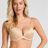 Soutien-gorge maximiseur préformé sans bretelles, Beige