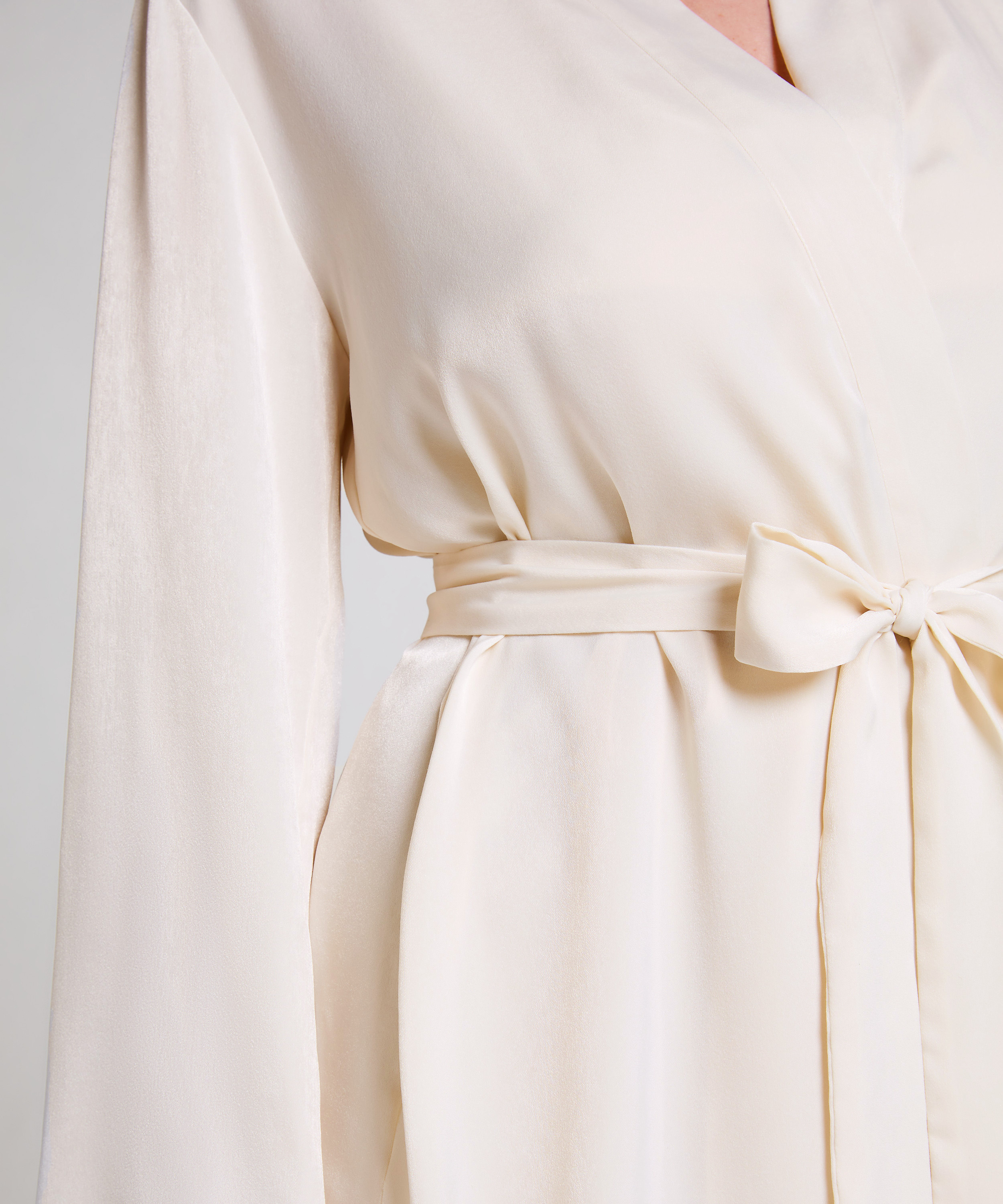 Kimono Satin, Blanc, main