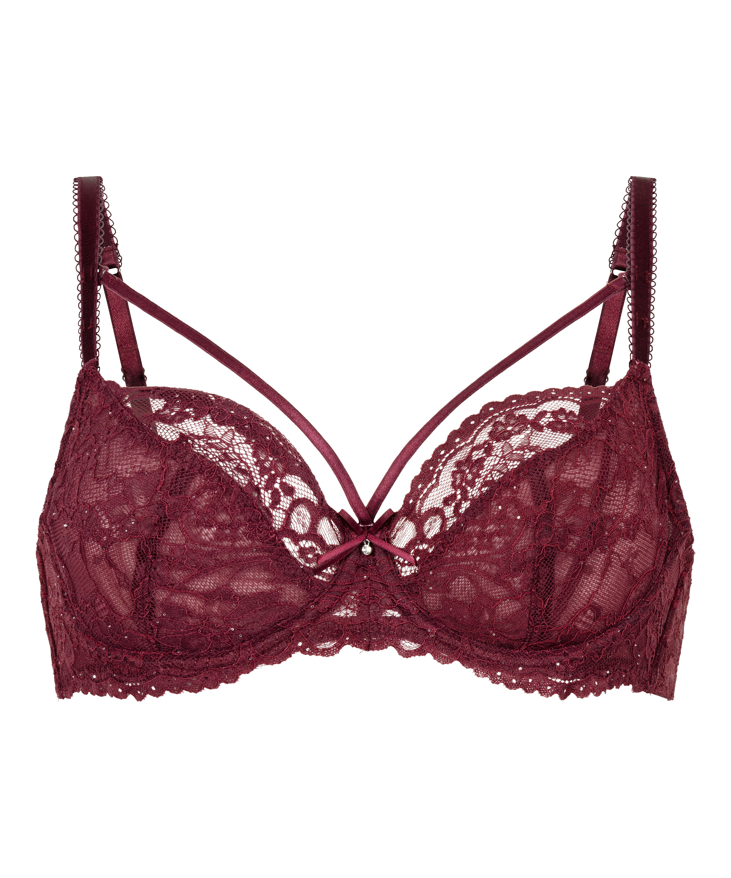 Soutien-gorge à armatures non-préformé Isadora, Rouge, main