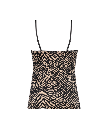 Haut Cami Velours Zebra, Noir