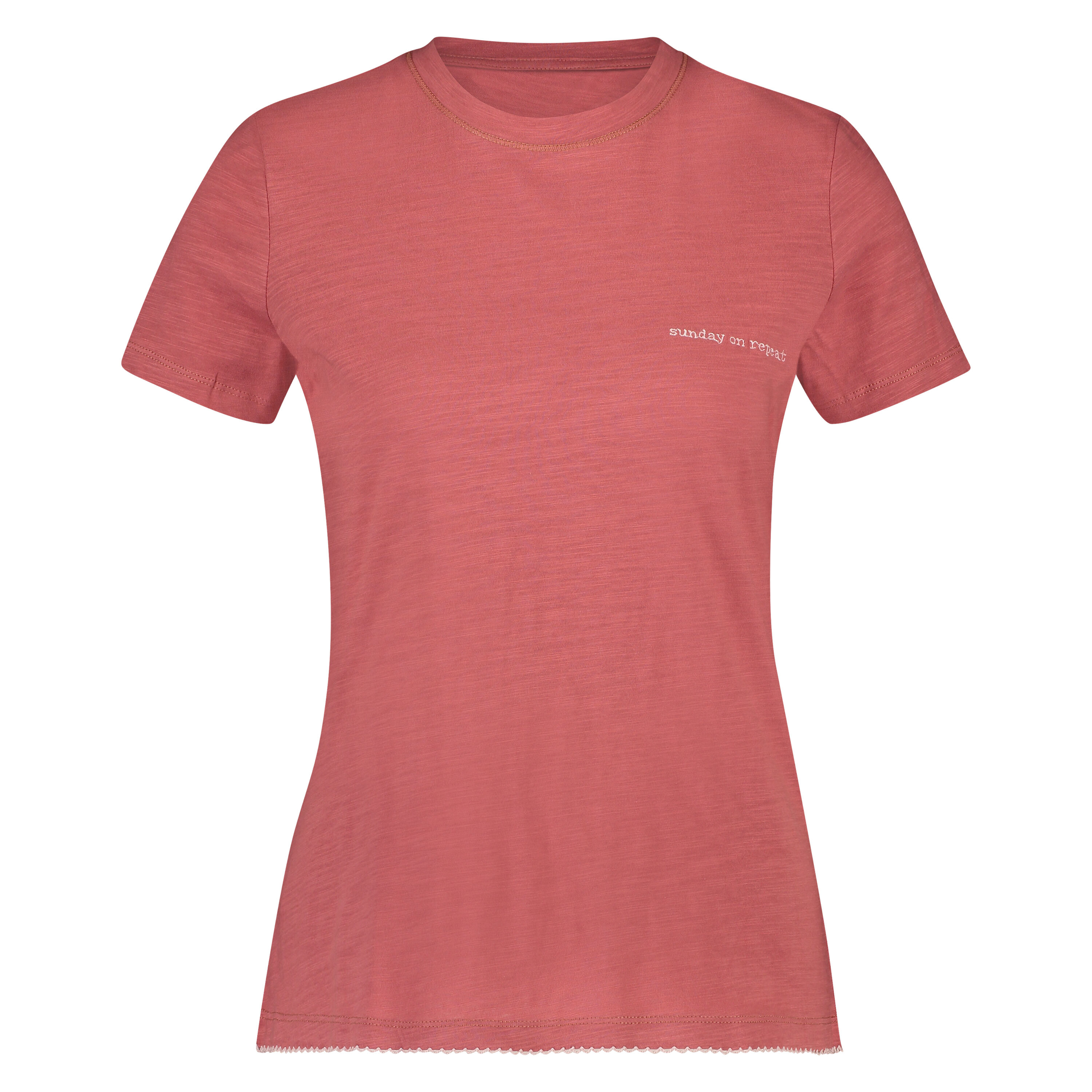 Haut de pyjama &agrave; manches courtes, Rouge