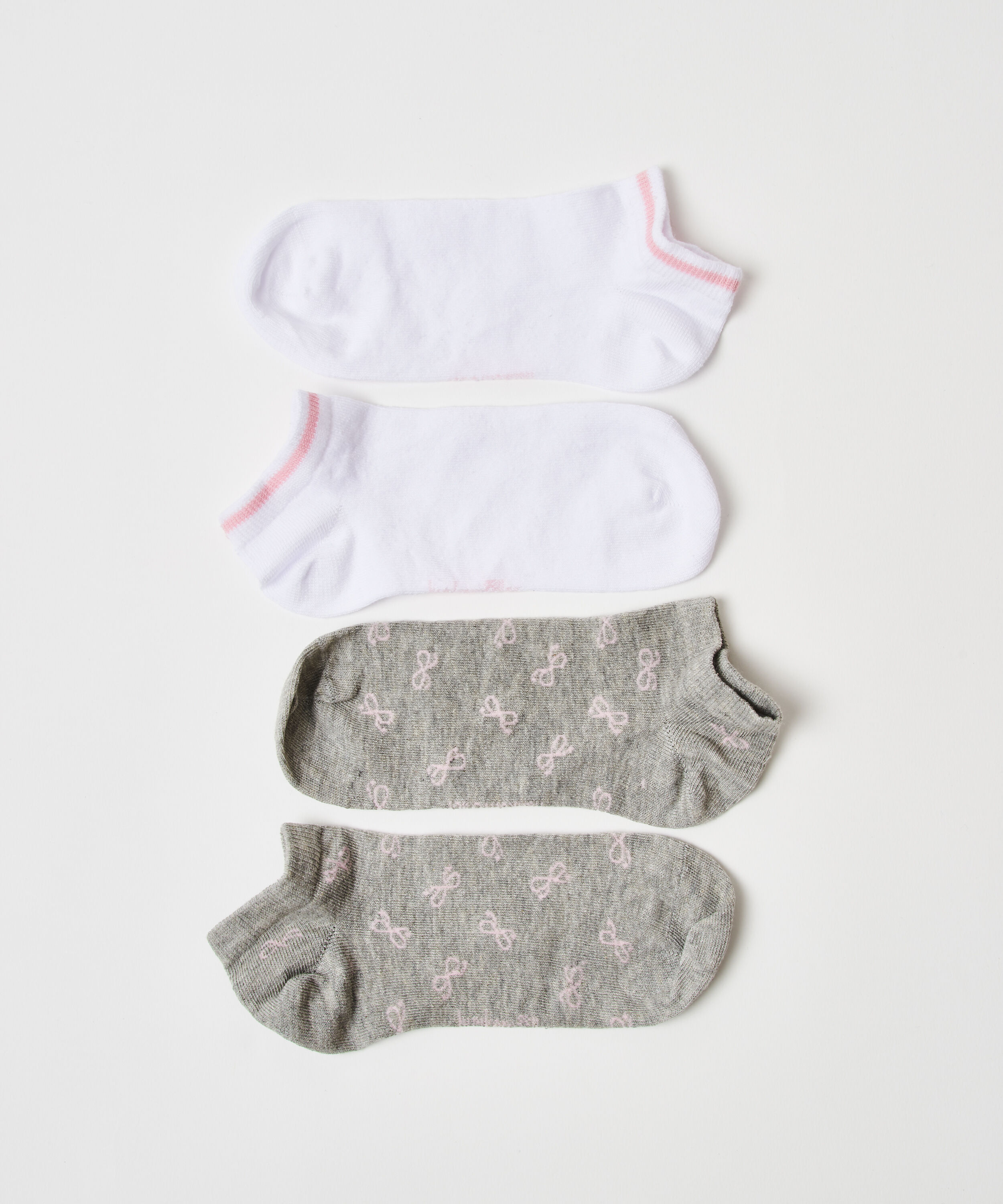 Lot de 2 paires de chaussettes en coton Trainerliners , Gris