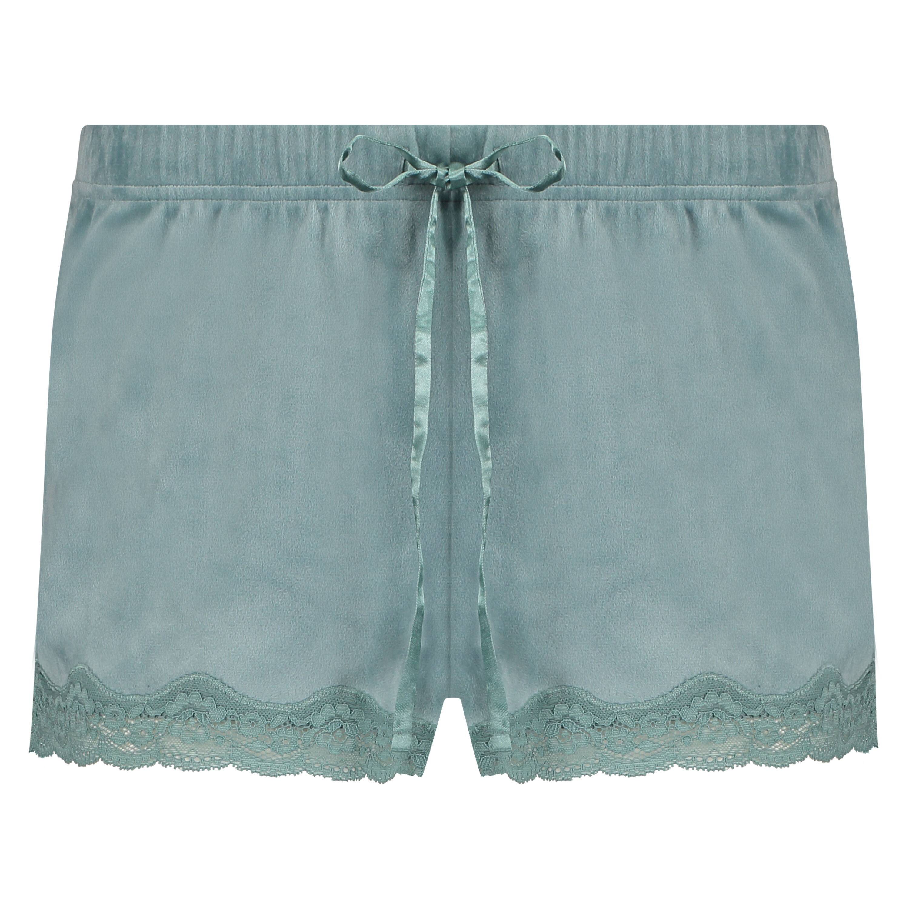 Short velours dentelle, Vert