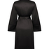 Peignoir en polaire satinée, Noir