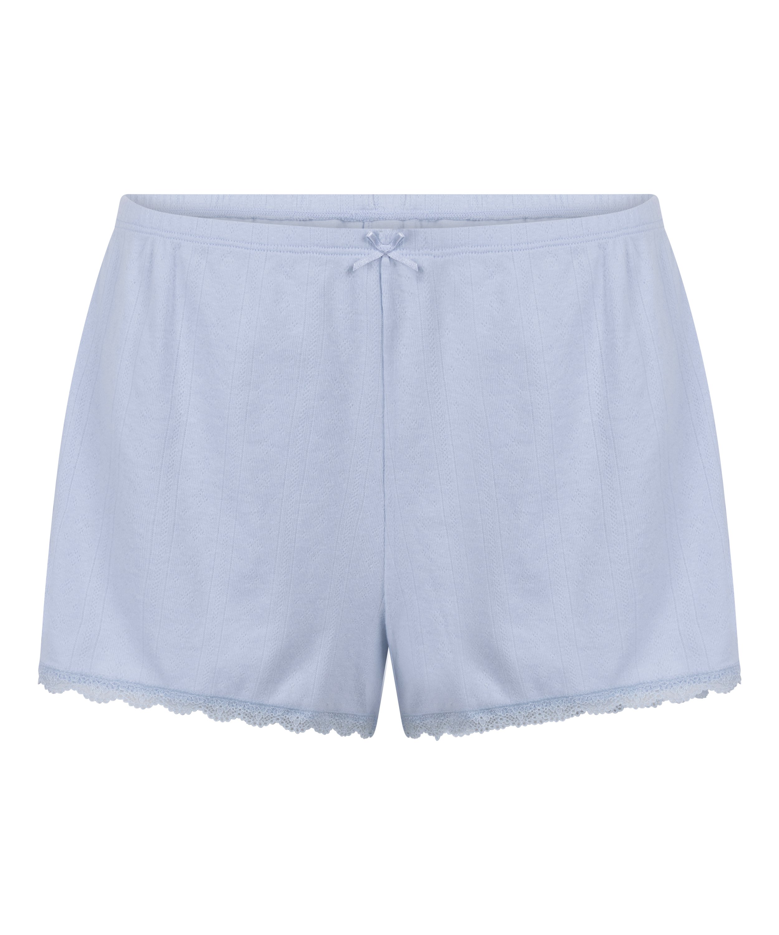 Short Pointelle, Bleu, main