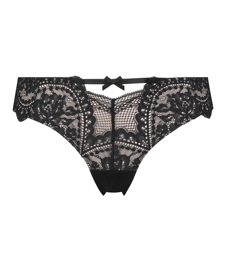 Slip br&eacute;silien Oceana Rebecca Mir, Noir