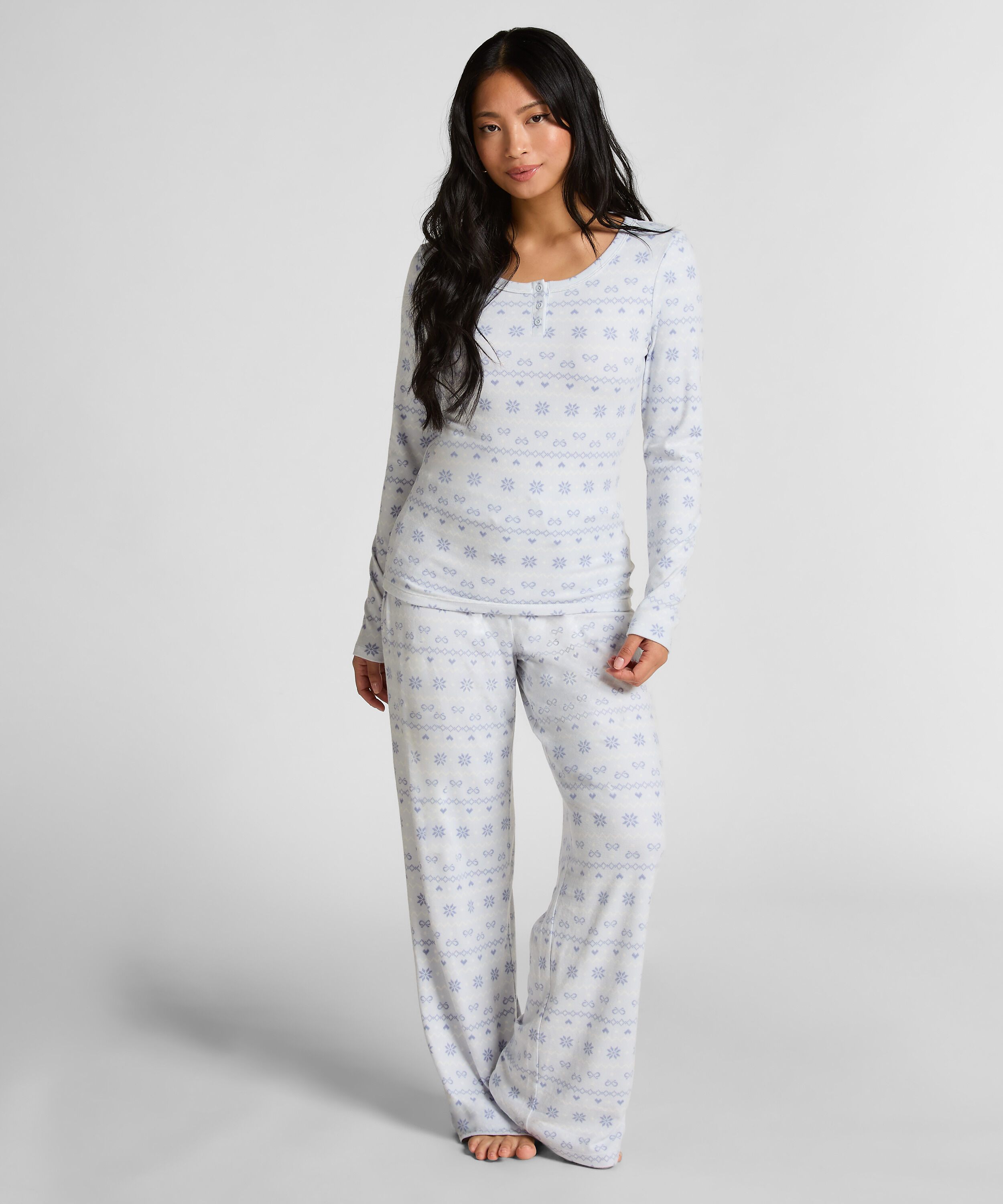 Pyjama en jersey Fairisle, Bleu