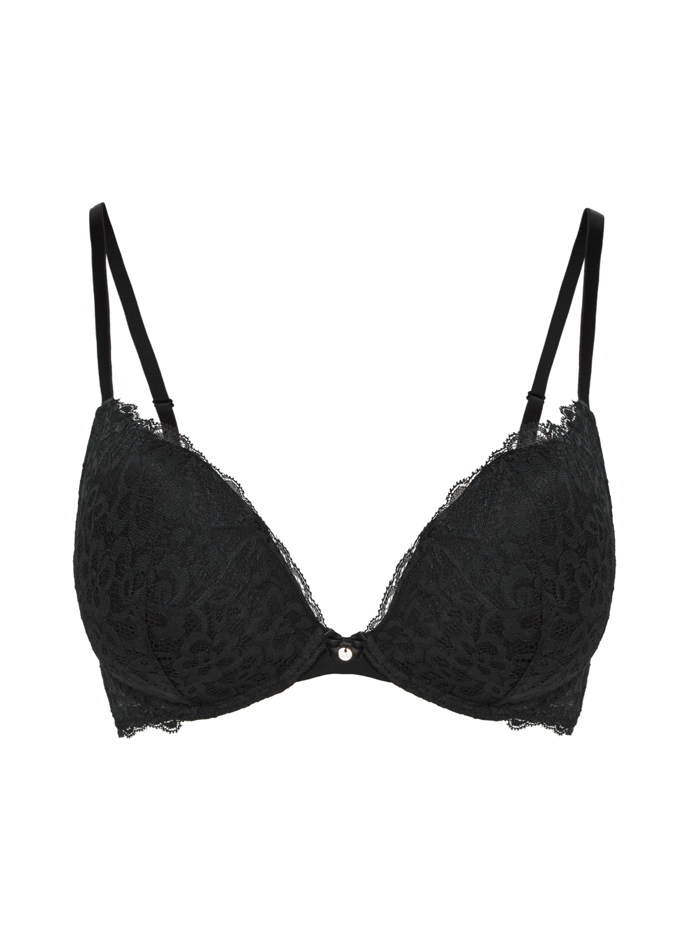 Soutien-gorge &agrave; armatures pr&eacute;form&eacute; push-up Marine, Noir