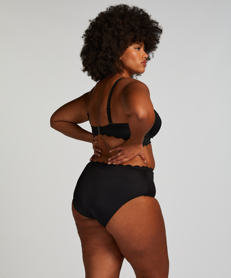 Haut de bikini préformé à armatures Scallop, Noir