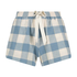 Short Twill Check, Bleu