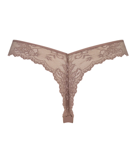 String Invisible Lace back, marron