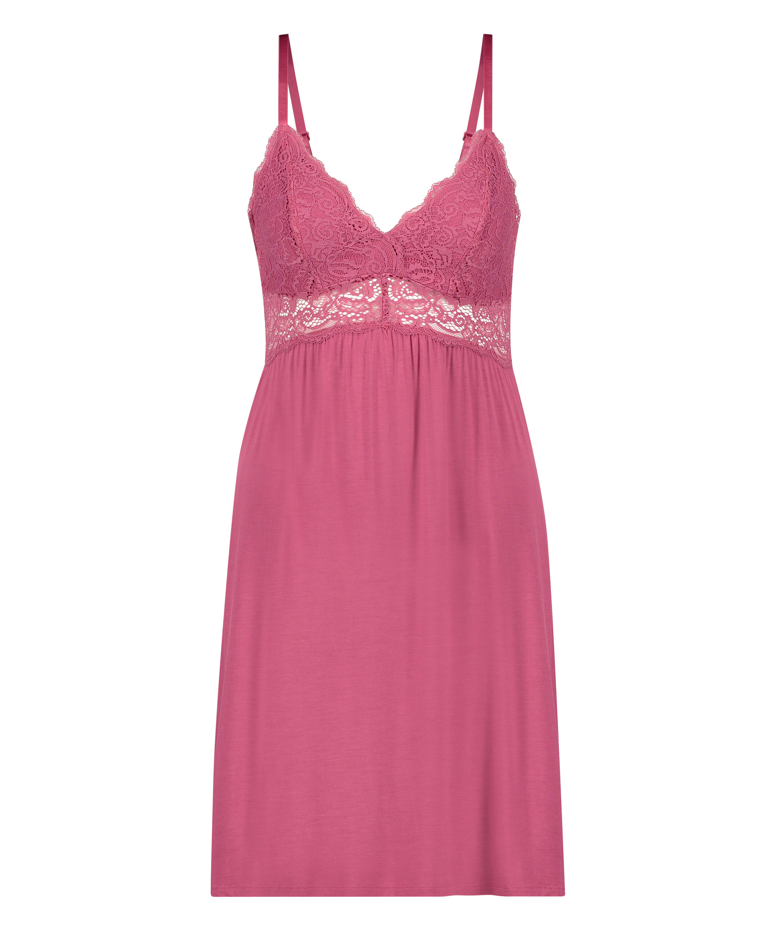 Nuisette Jersey dentelle Vera, Rose