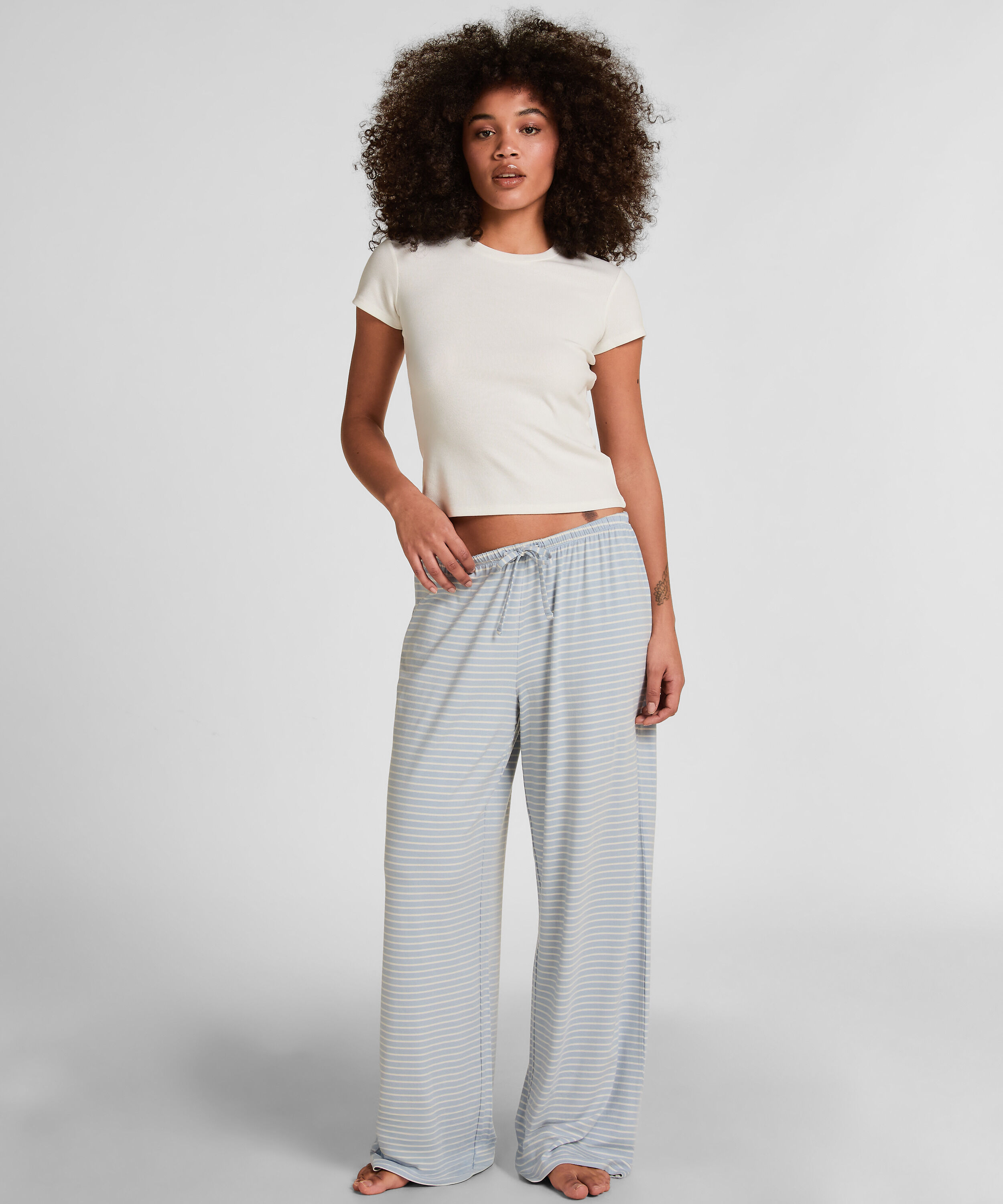 Pantalon de Pyjama Rayé, Bleu
