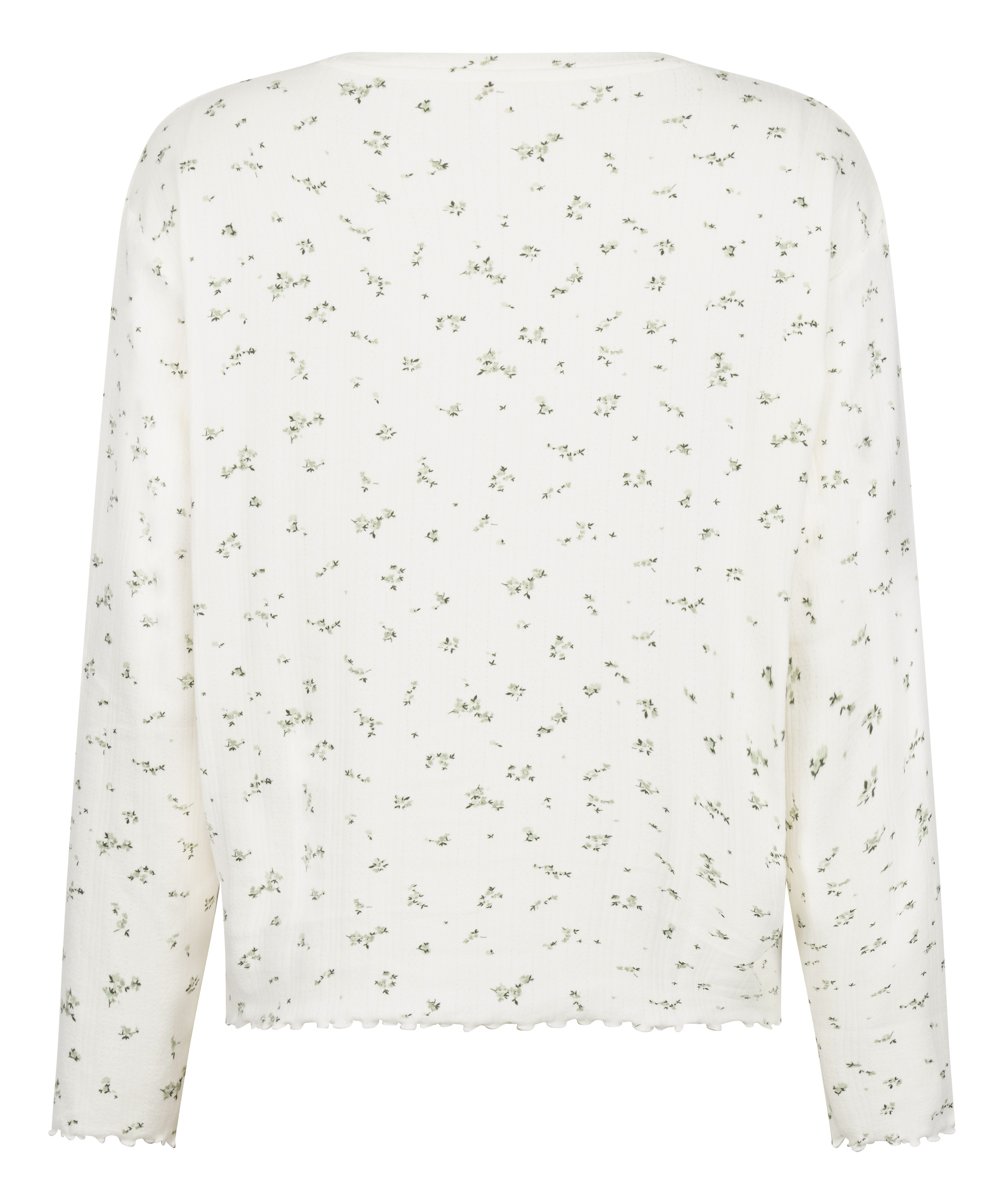 Pyjama Top Loose Pointelle, Blanc, main