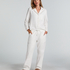 Pantalon de Pyjama Flanel, Blanc