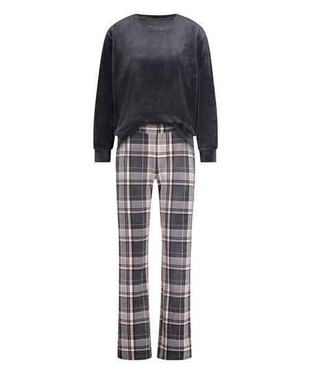 Ensemble de pyjama velours, Gris