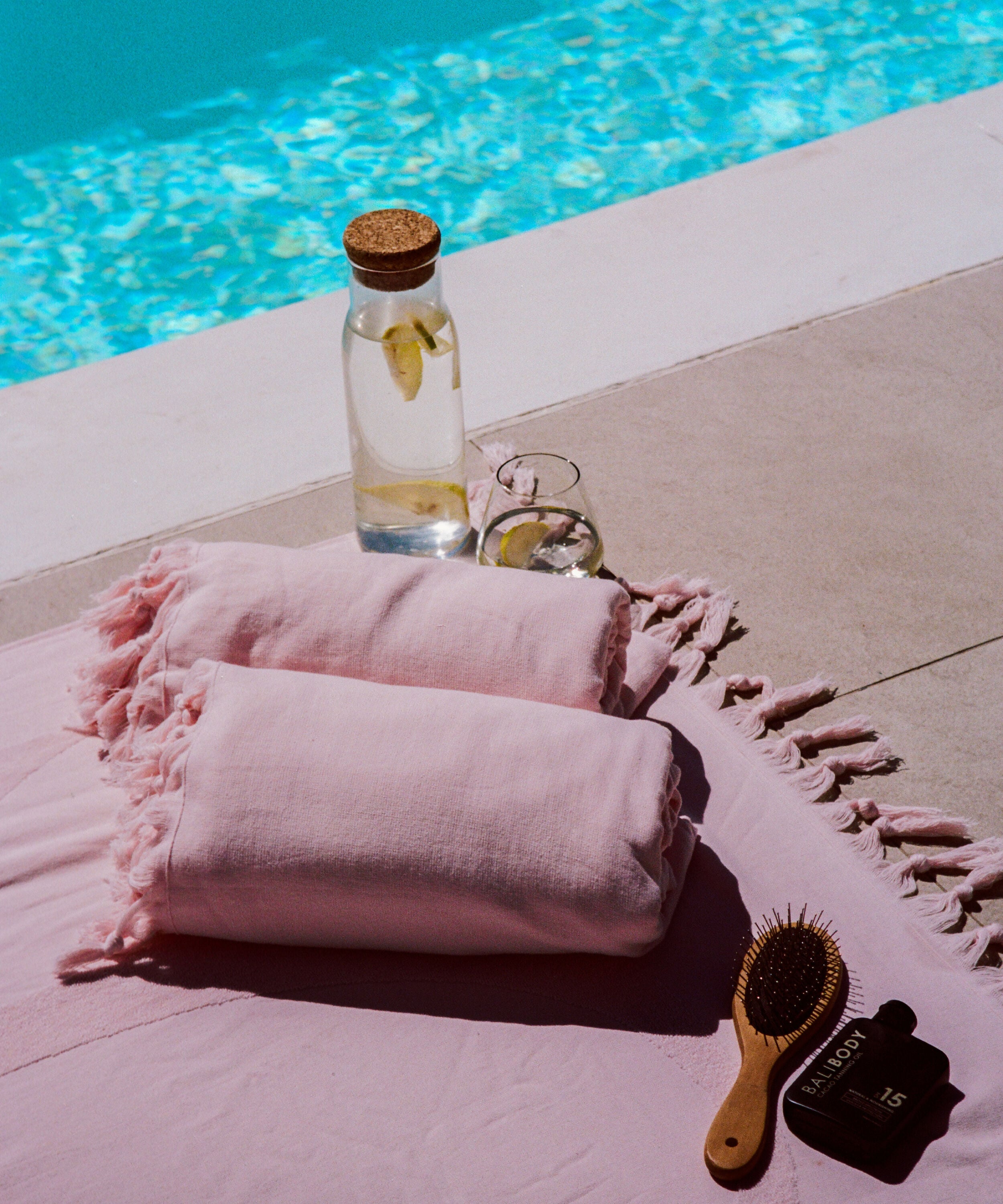BRANDED COTTON TOWEL, Rose