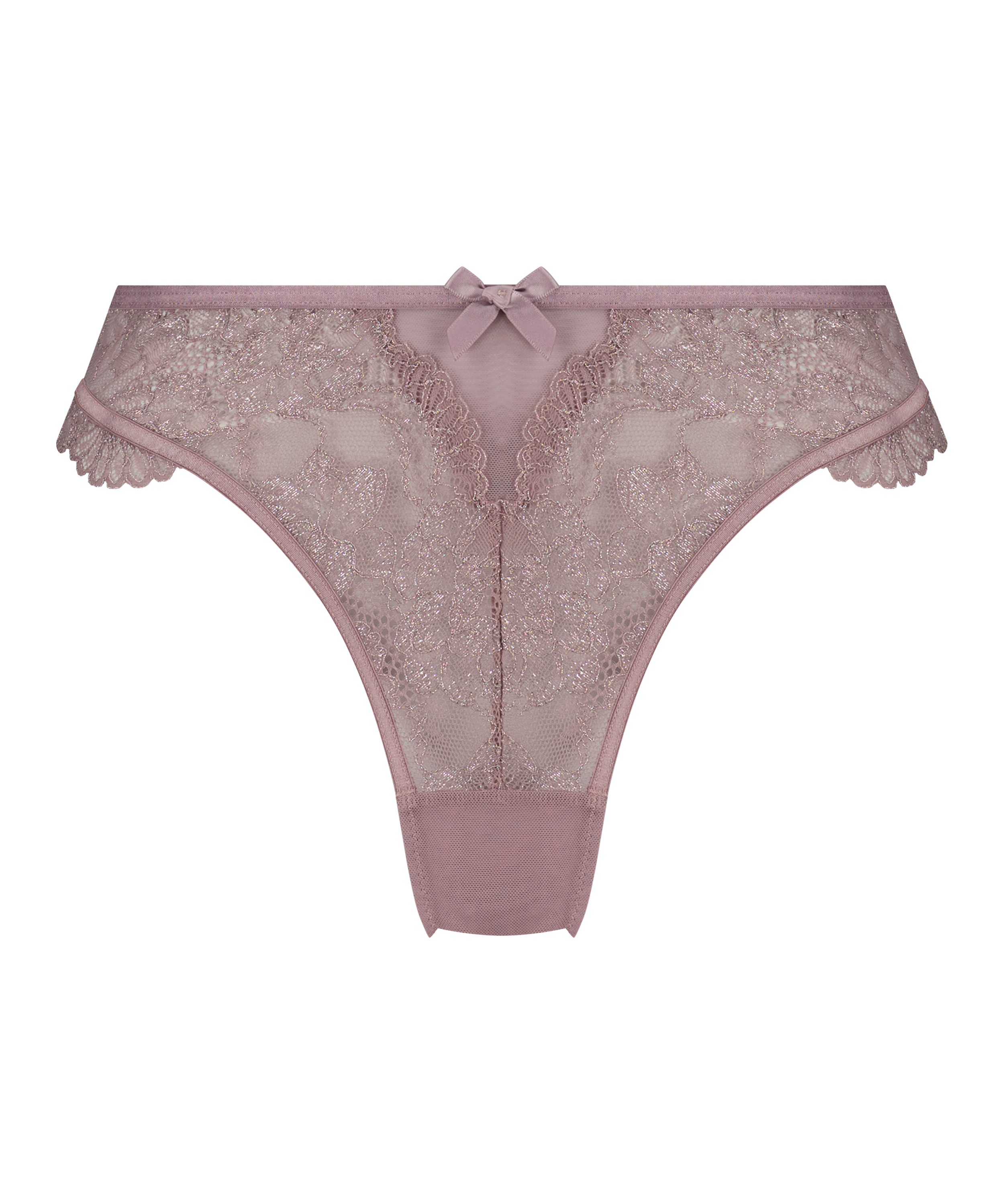 Slip brésilien taille haute Meghan, Violet, main