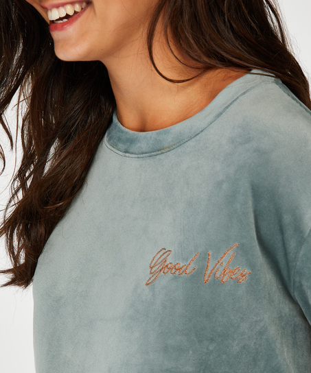 Top de grossesse en velours, Vert