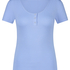 Haut de pyjama manches courtes Henley, Bleu