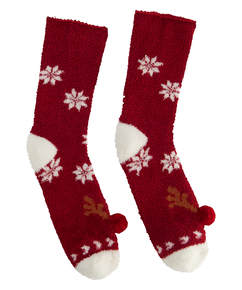 Chaussettes cosy Christmas, Rouge