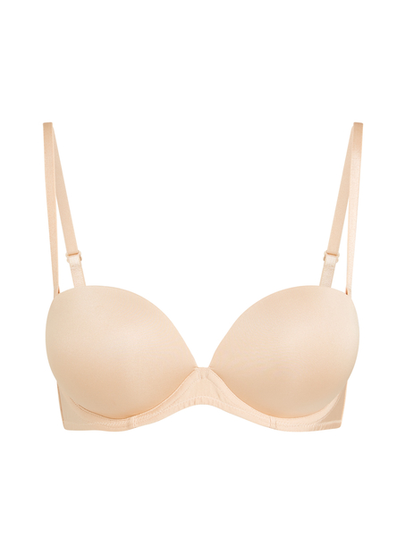 Soutien-gorge maximiseur préformé sans bretelles, Beige